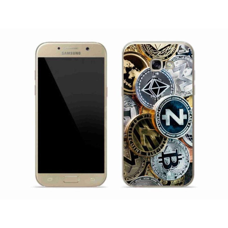 Gelový kryt mmCase na mobil Samsung Galaxy A5 (2017) - kryptoměny