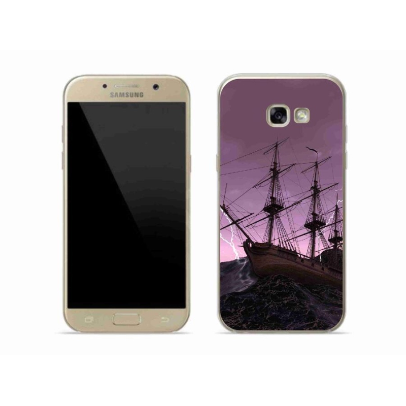 Gelový kryt mmCase na mobil Samsung Galaxy A5 (2017) - loď v bouři