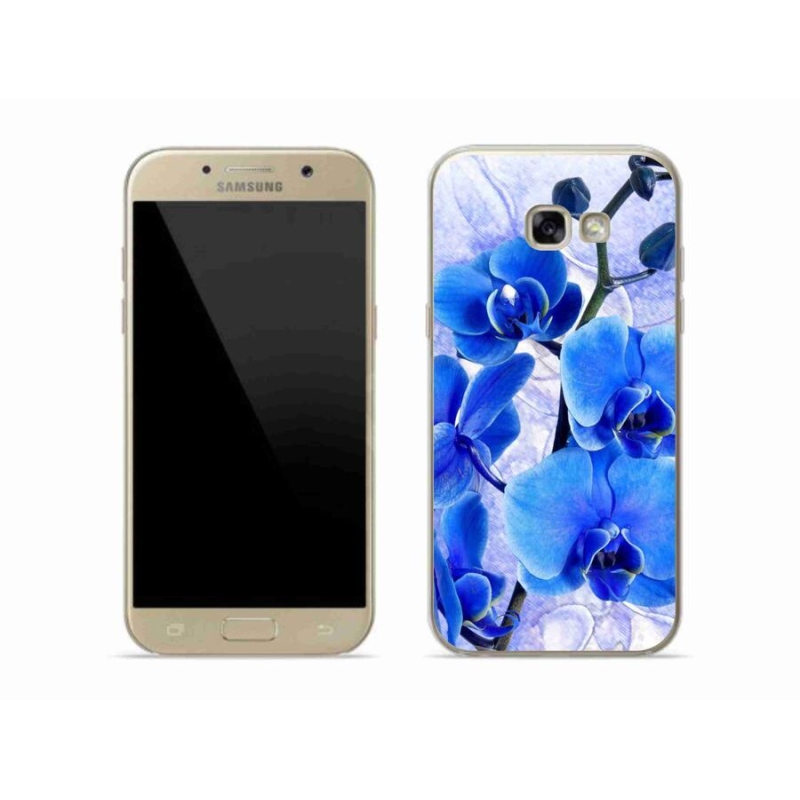 Gelový kryt mmCase na mobil Samsung Galaxy A5 (2017) - modré květy