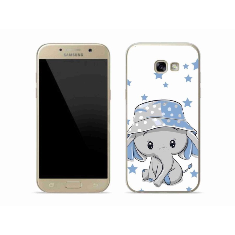Gelový kryt mmCase na mobil Samsung Galaxy A5 (2017) - modrý slon