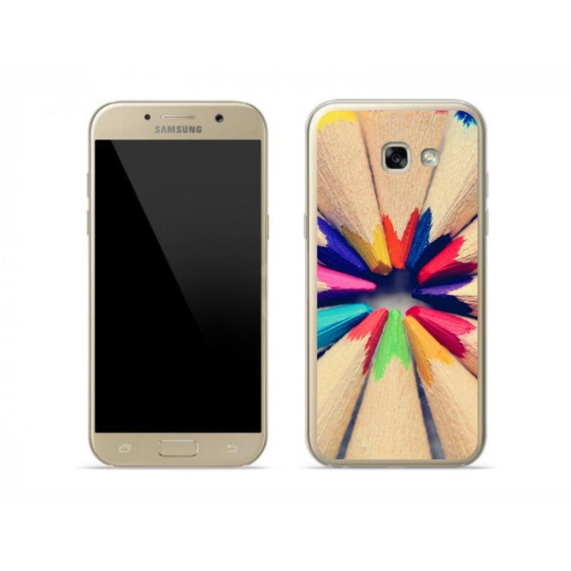 Gelový kryt mmCase na mobil Samsung Galaxy A5 (2017) - pastelky