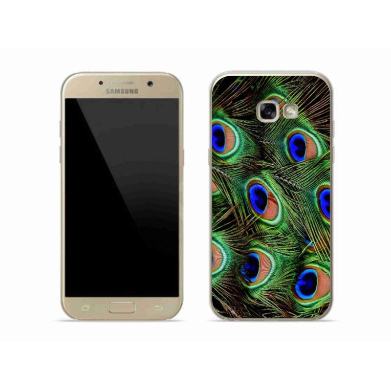 Gelový kryt mmCase na mobil Samsung Galaxy A5 (2017) - paví peří