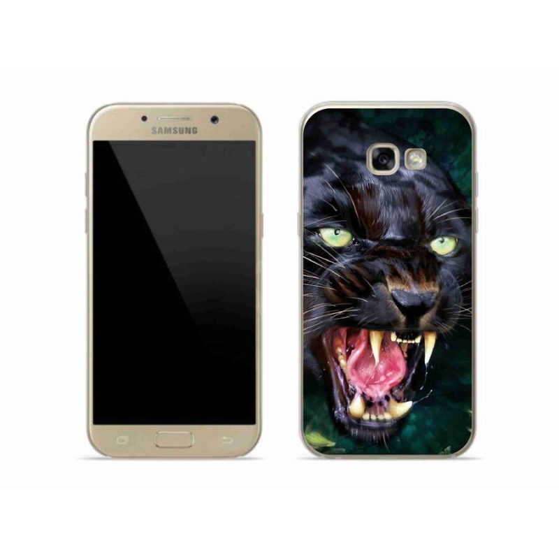 Gelový kryt mmCase na mobil Samsung Galaxy A5 (2017) - rozzuřený černý panter