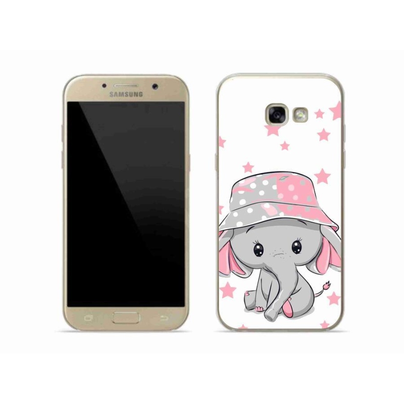 Gelový kryt mmCase na mobil Samsung Galaxy A5 (2017) - růžový slon