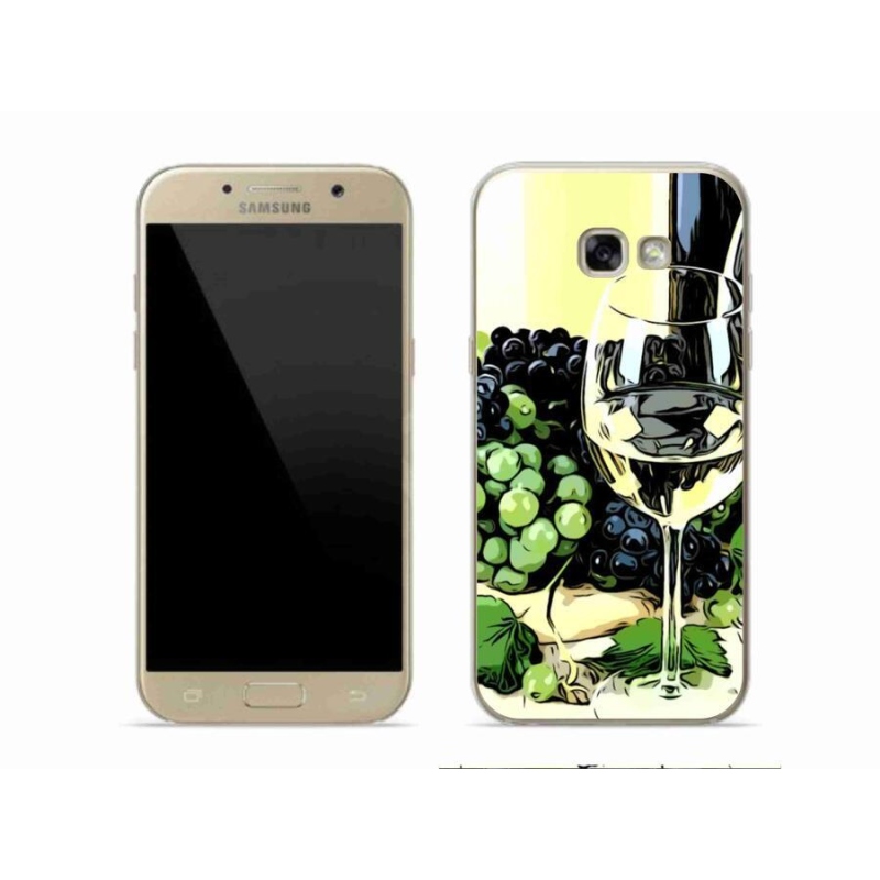 Gelový kryt mmCase na mobil Samsung Galaxy A5 (2017) - sklenka vína