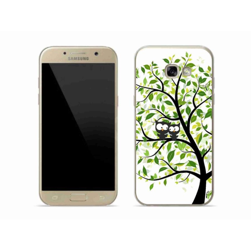 Gelový kryt mmCase na mobil Samsung Galaxy A5 (2017) - sovičky na stromě