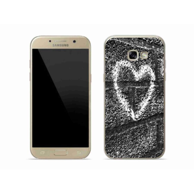 Gelový kryt mmCase na mobil Samsung Galaxy A5 (2017) - srdce na zdi