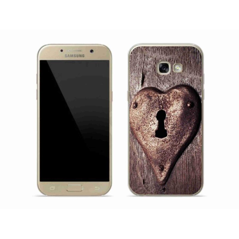 Gelový kryt mmCase na mobil Samsung Galaxy A5 (2017) - zámek ve tvaru srdce
