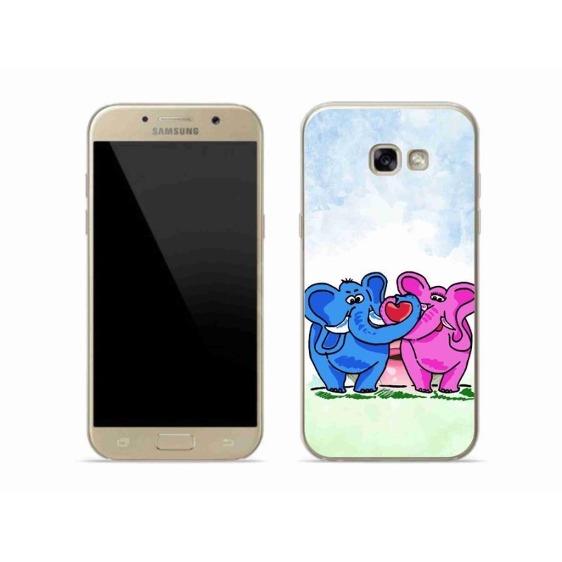 Gelový kryt mmCase na mobil Samsung Galaxy A5 (2017) - zamilovaní sloni
