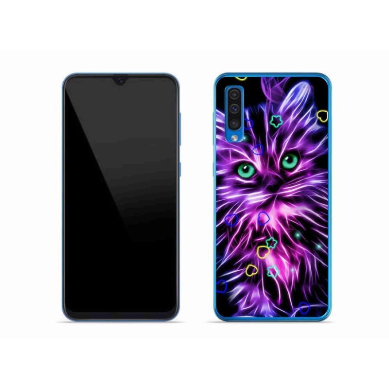 Gelový kryt mmCase na mobil Samsung Galaxy A50 - abstraktní kočka