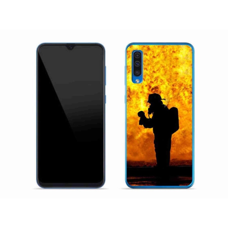 Gelový kryt mmCase na mobil Samsung Galaxy A50 - hasič