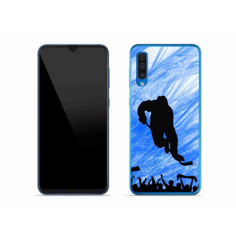 Gelový kryt mmCase na mobil Samsung Galaxy A50 - hokejový hráč