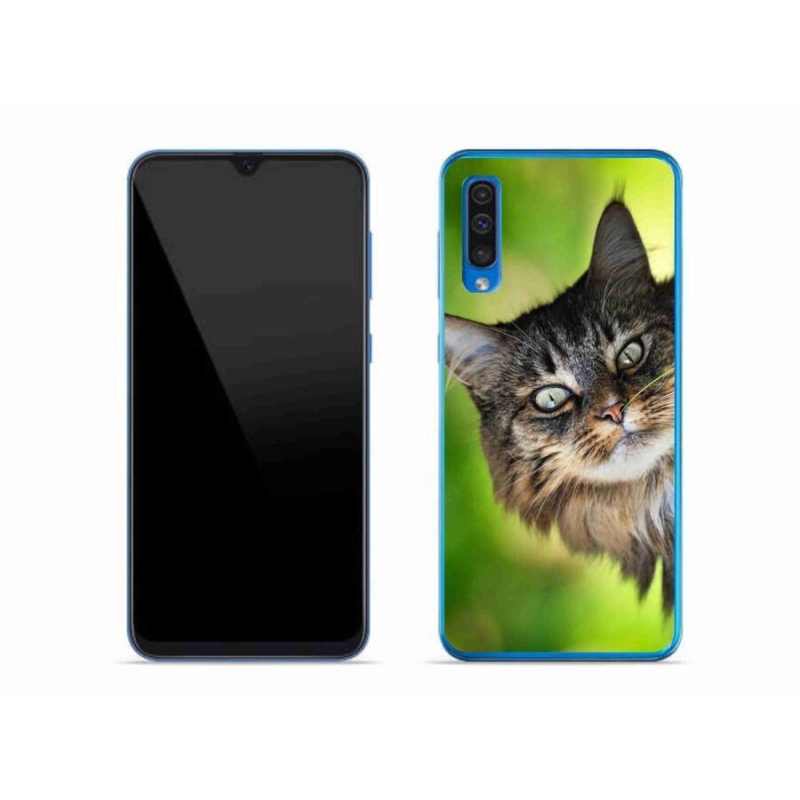 Gelový kryt mmCase na mobil Samsung Galaxy A50 - kočka 3