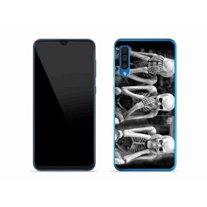 Gelový kryt mmCase na mobil Samsung Galaxy A50 - kostlivci