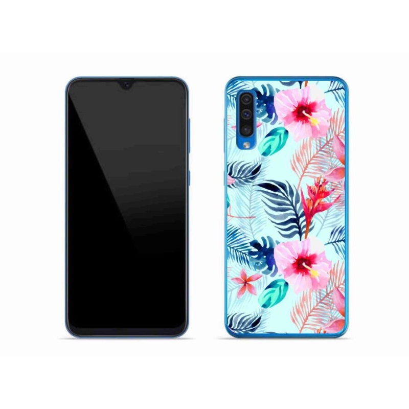 Gelový kryt mmCase na mobil Samsung Galaxy A50 - květiny