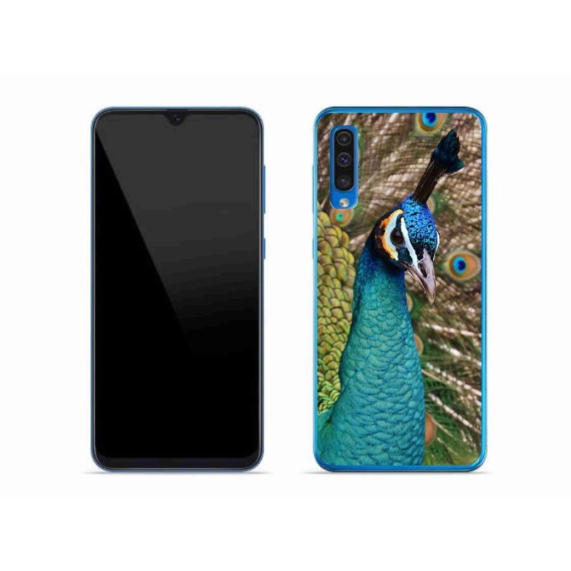 Gelový kryt mmCase na mobil Samsung Galaxy A50 - páv