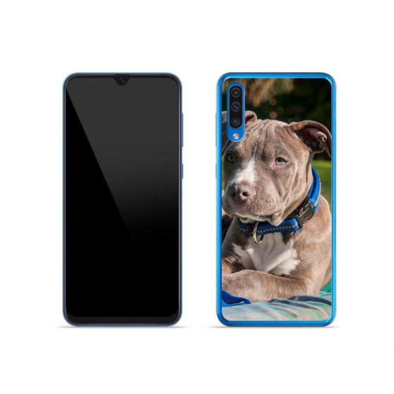Gelový kryt mmCase na mobil Samsung Galaxy A50 - pitbull