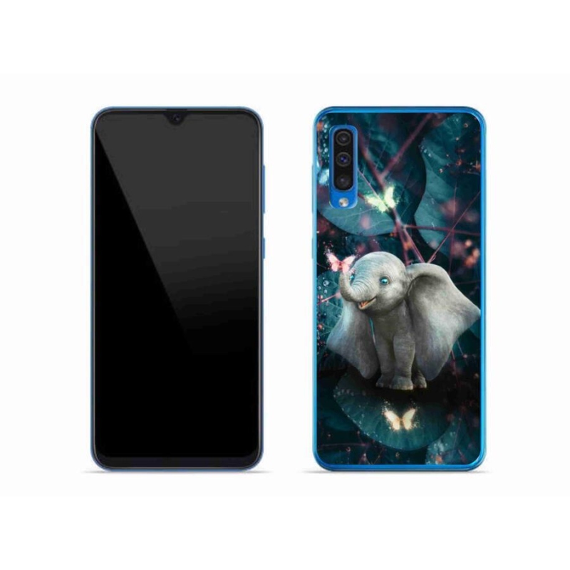Gelový kryt mmCase na mobil Samsung Galaxy A50 - roztomilý slon
