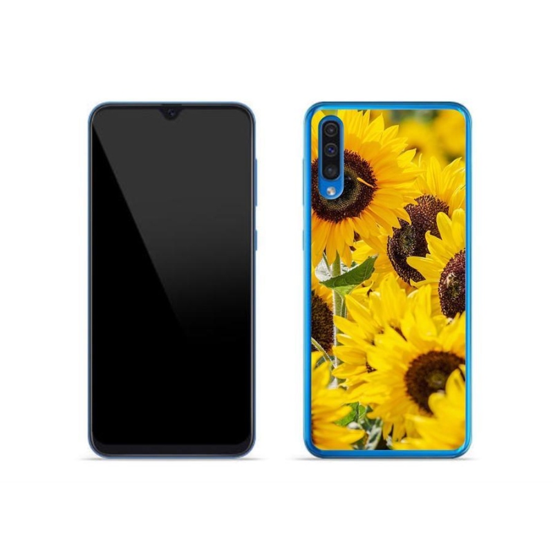 Gelový kryt mmCase na mobil Samsung Galaxy A50 - slunečnice