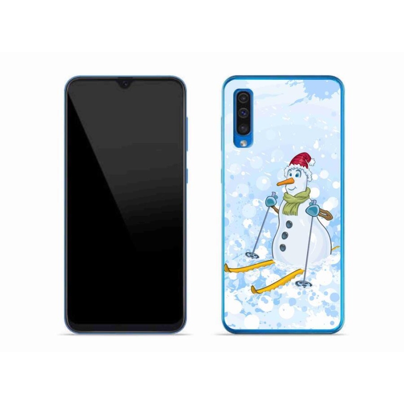 Gelový kryt mmCase na mobil Samsung Galaxy A50 - sněhulák