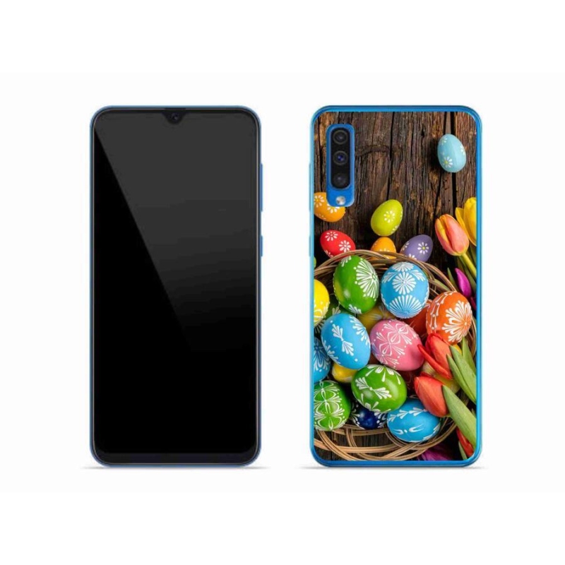 Gelový kryt mmCase na mobil Samsung Galaxy A50 - velikonoční vajíčka