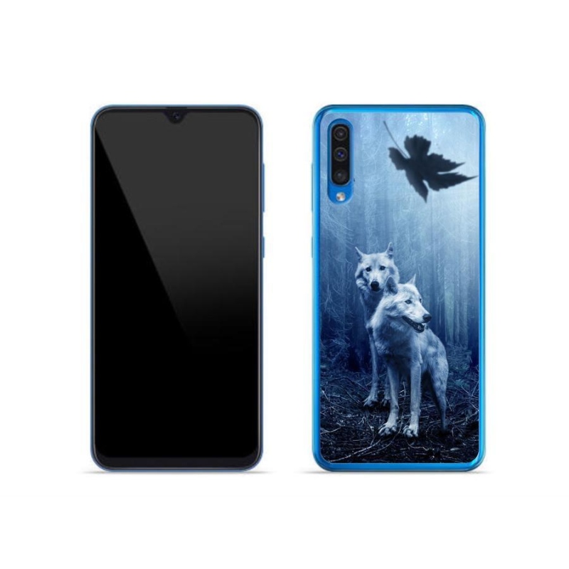 Gelový kryt mmCase na mobil Samsung Galaxy A50 - vlci v lese
