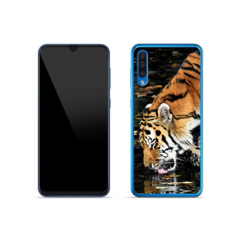 Gelový kryt mmCase na mobil Samsung Galaxy A50 - žíznivý tygr