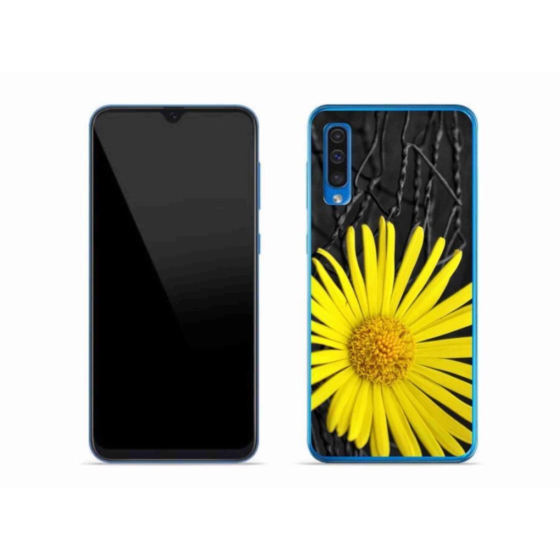 Gelový kryt mmCase na mobil Samsung Galaxy A50 - žlutá květina