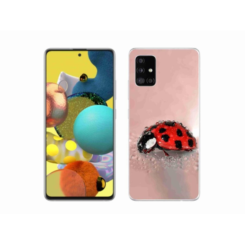 Gelový kryt mmCase na mobil Samsung Galaxy A51 - beruška