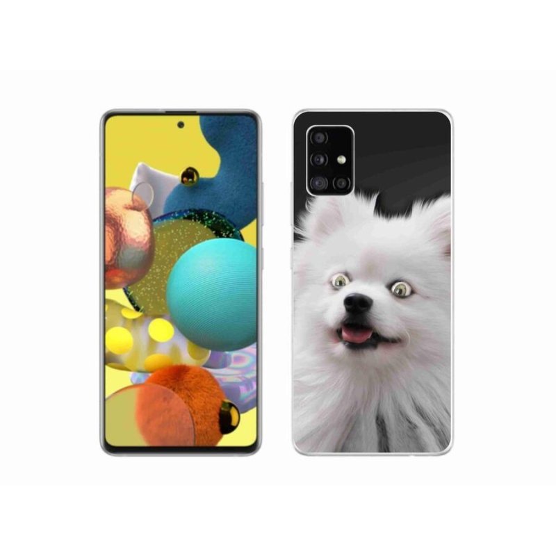 Gelový kryt mmCase na mobil Samsung Galaxy A51 - bílý špic