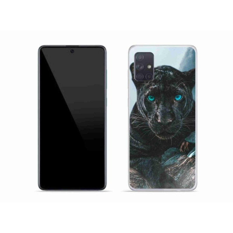 Gelový kryt mmCase na mobil Samsung Galaxy A51 - černý panter