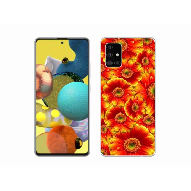 Gelový kryt mmCase na mobil Samsung Galaxy A51 - gerbera 1