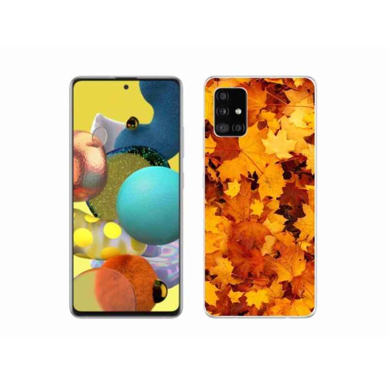 Gelový kryt mmCase na mobil Samsung Galaxy A51 - javorové listy