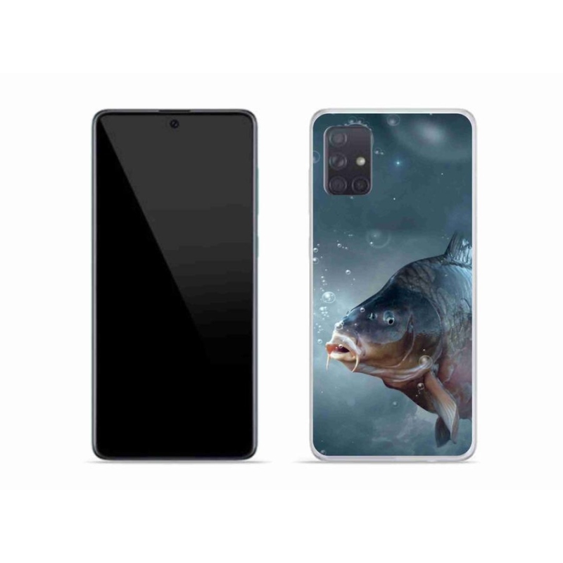 Gelový kryt mmCase na mobil Samsung Galaxy A51 - kapr a bublinky