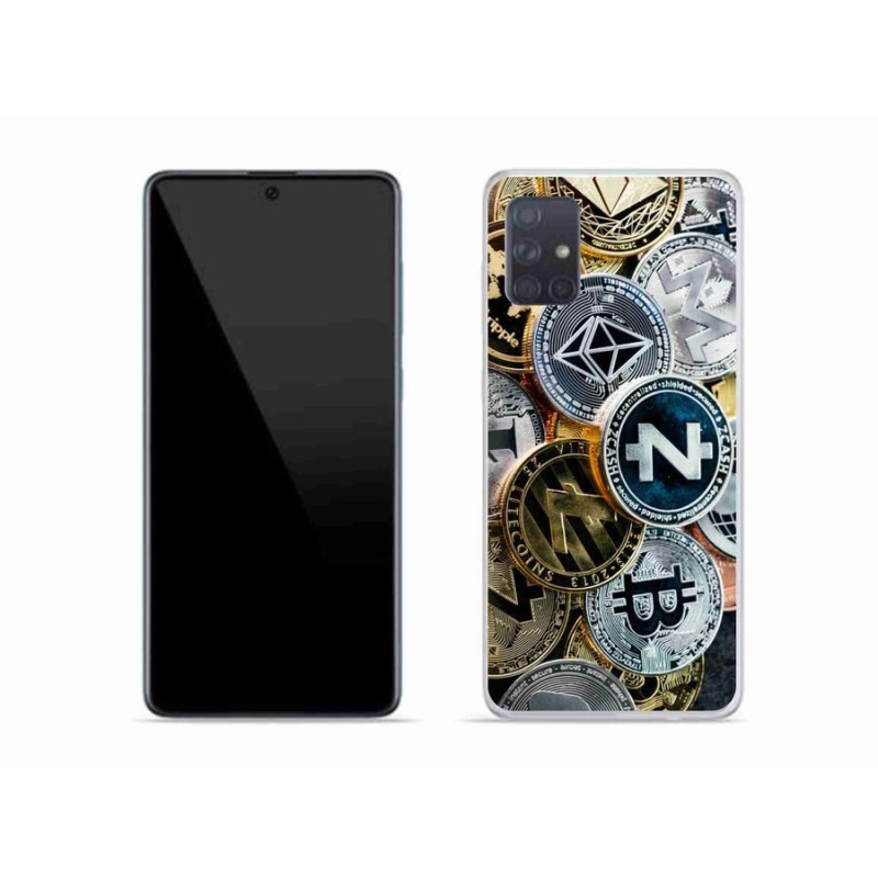 Gelový kryt mmCase na mobil Samsung Galaxy A51 - kryptoměny