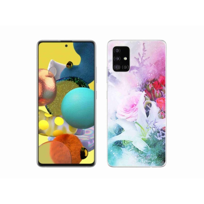 Gelový kryt mmCase na mobil Samsung Galaxy A51 - květiny 4