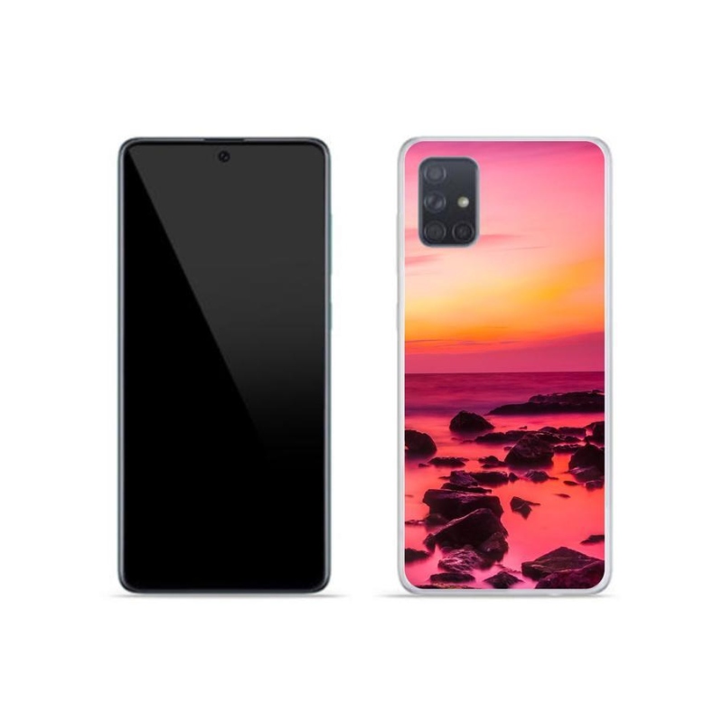 Gelový kryt mmCase na mobil Samsung Galaxy A51 - moře a záře