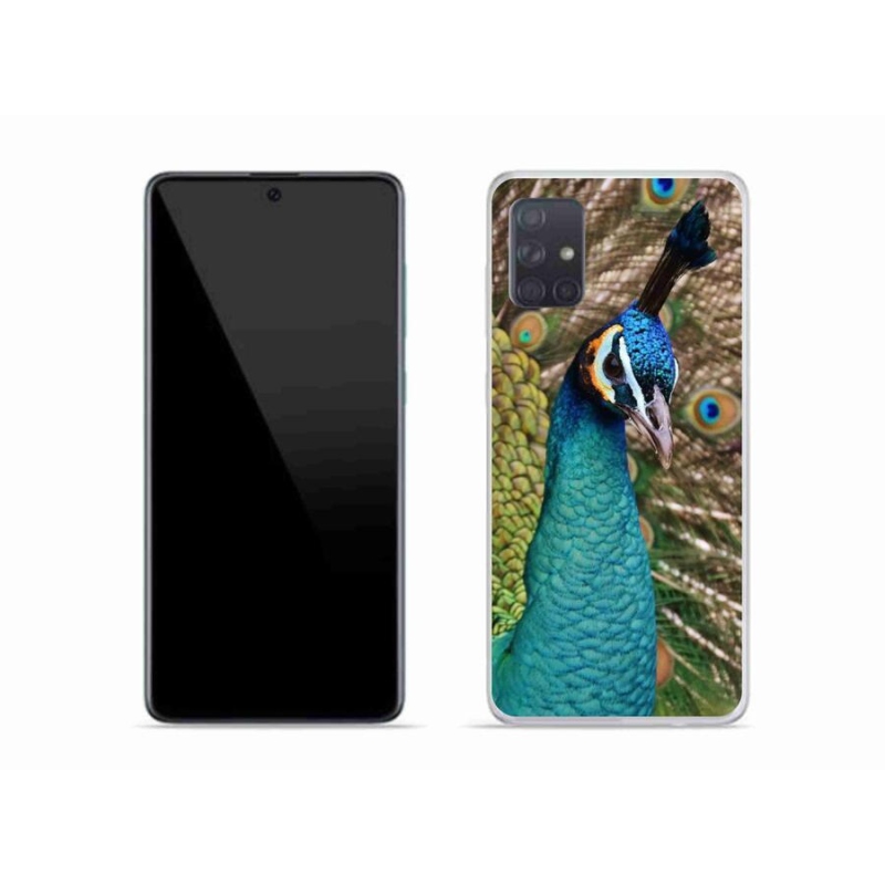 Gelový kryt mmCase na mobil Samsung Galaxy A51 - páv