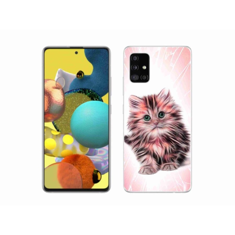Gelový kryt mmCase na mobil Samsung Galaxy A51 - roztomilé kotě
