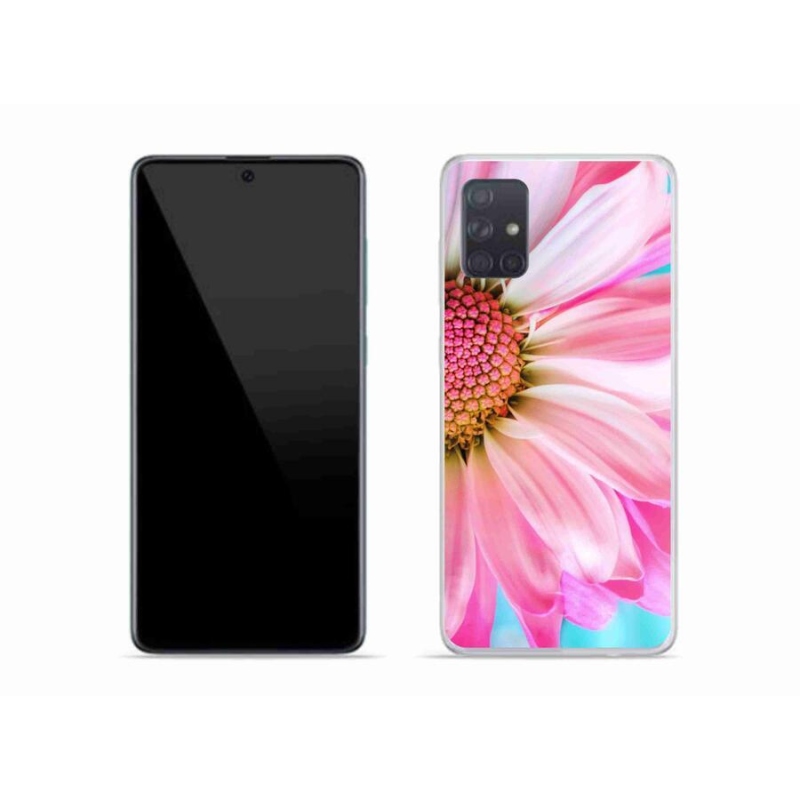 Gelový kryt mmCase na mobil Samsung Galaxy A51 - růžová květina