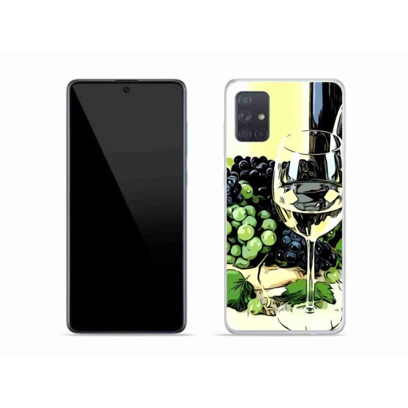 Gelový kryt mmCase na mobil Samsung Galaxy A51 - sklenka vína
