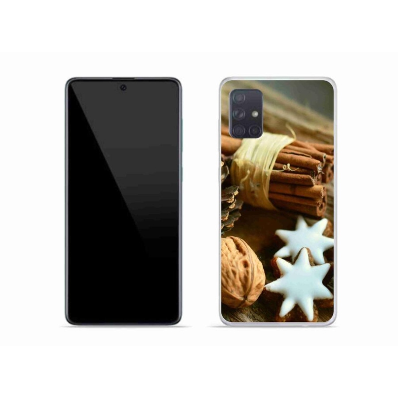 Gelový kryt mmCase na mobil Samsung Galaxy A51 - skořice a perníčky