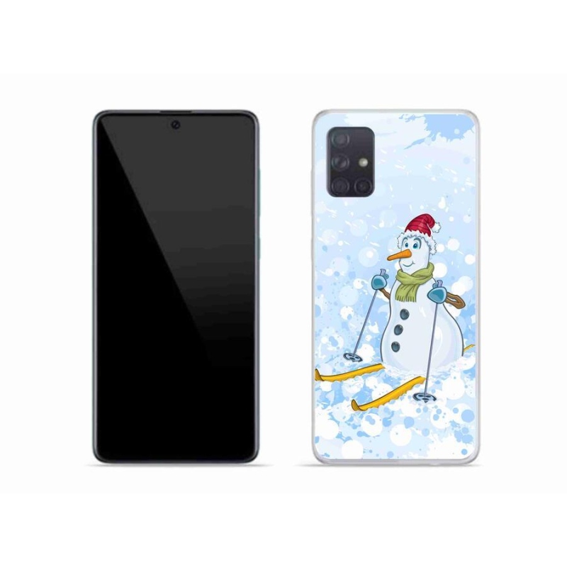 Gelový kryt mmCase na mobil Samsung Galaxy A51 - sněhulák