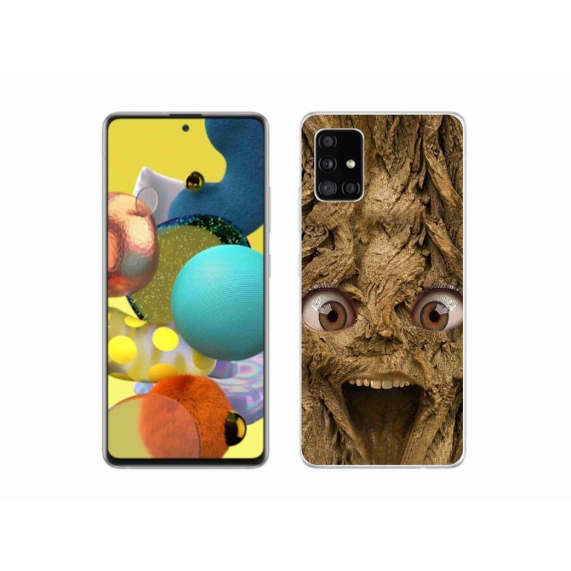 Gelový kryt mmCase na mobil Samsung Galaxy A51 - veselý strom s očima