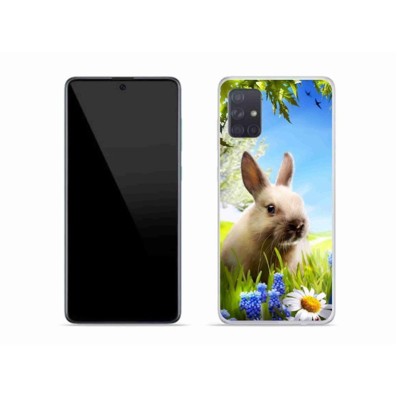 Gelový kryt mmCase na mobil Samsung Galaxy A51 - zajíček