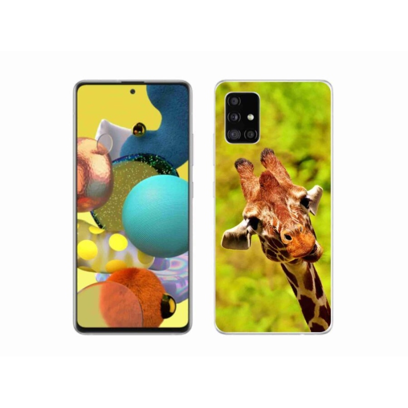 Gelový kryt mmCase na mobil Samsung Galaxy A51 - žirafa