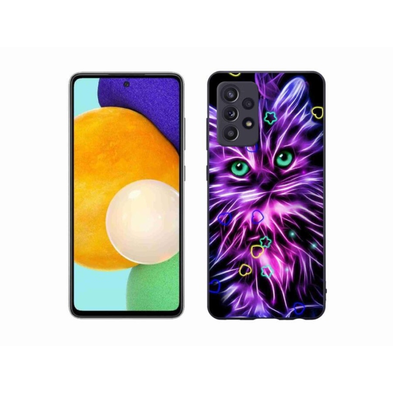 Gelový kryt mmCase na mobil Samsung Galaxy A52/A52 5G - abstraktní kočka