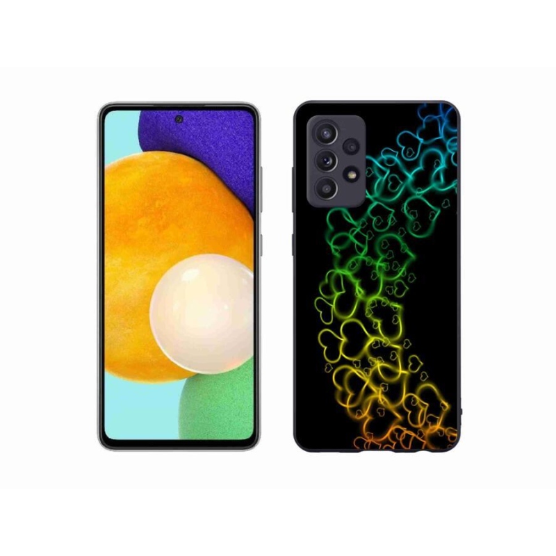 Gelový kryt mmCase na mobil Samsung Galaxy A52/A52 5G - barevná srdíčka
