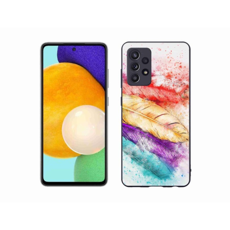 Gelový kryt mmCase na mobil Samsung Galaxy A52/A52 5G - barevné peří