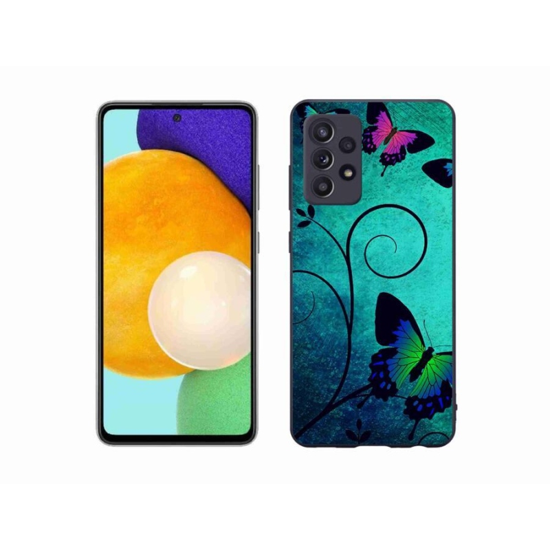 Gelový kryt mmCase na mobil Samsung Galaxy A52/A52 5G - barevní motýli